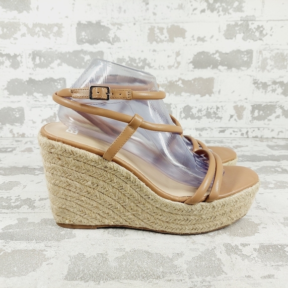 New Bp Cohan Espandrille Platform Wedge Sandal In Tan Mocha M279 - Picture 5 of 12